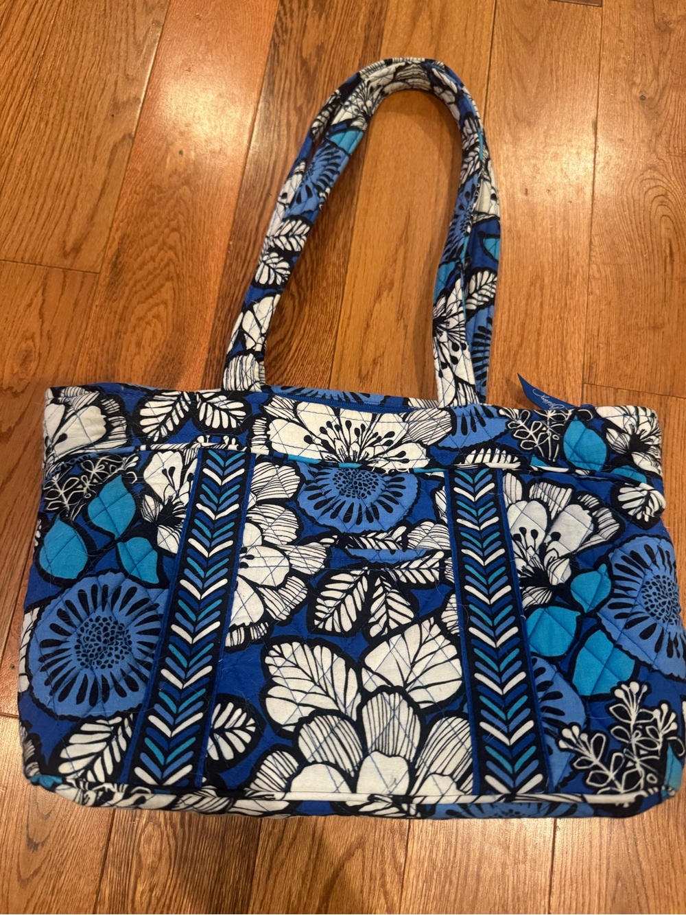 Vera Bradley Blue & White Floral Quilted Tote